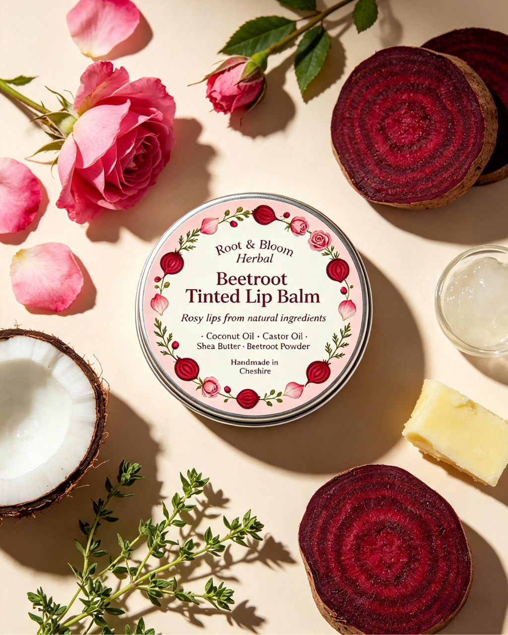 Beetroot Tinted Lip Balm — Natural Rosy Glow - £4.99