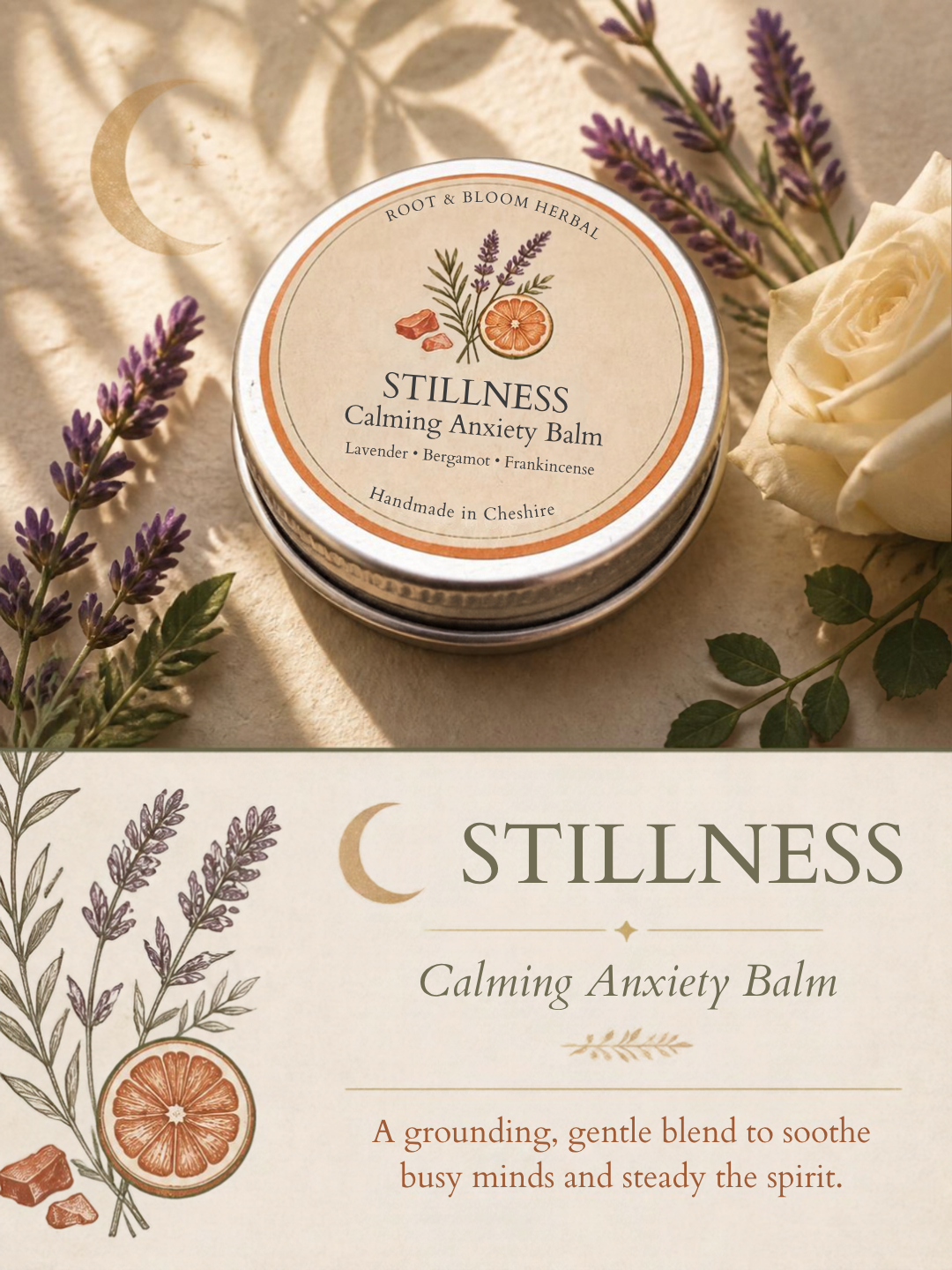 🌙 STILLNESS — Calming Anxiety Balm