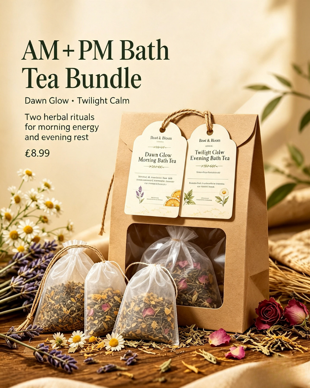 Botanical Bath Teabag Bundle — £8.99